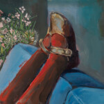 <em>Blue Couch,</em>2019, 9 x 12 in, oil on board