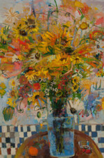 <em>Joy,</em> 2019, 72 x 46 in, oil on canvas