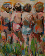 <em>Standing Together,</em> 2019, 60 x 48 in, oil on canvas