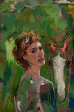 <em>Trail,</em> 2019, 36 x 24 in, oil on board