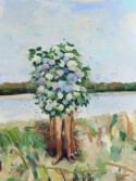 Hydrangeas, 48x36 in, oil on canvas, 2022